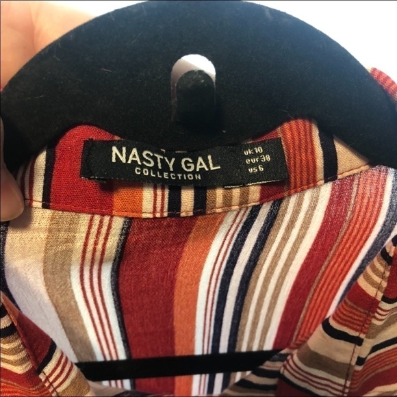 Nasty Gal Down the Line Shirt size 6 - Picture 3 of 3